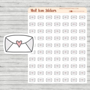 Mail Icon Stickers // Planner Stickers // Functional Planner Stickers // Printed Stickers