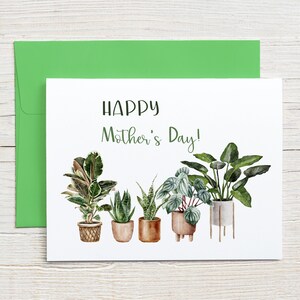 Cartão de Dia das Mães / Cartão de Amor de Mãe / Amante de Plantas / Cartão de felicitações (cartão A2)