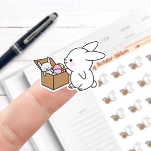 Bunny Declutter Stickers // Planner Stickers // Functional Planner Stickers // Printed Stickers