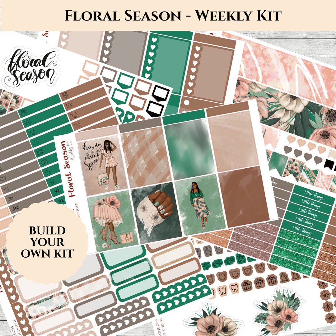 Floral Season / Erin Condren New Size / Weekly Planner Kit // Planner ...