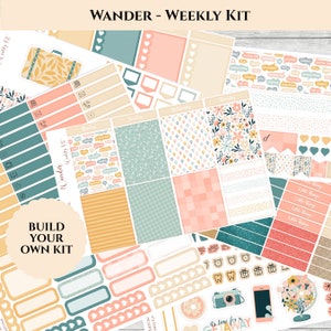 Wander / Erin Condren neue Größe / Wochenplaner Kit / / Planner Sticker / / Vertikale Planer Kit / / GEDRUCKTE Sticker