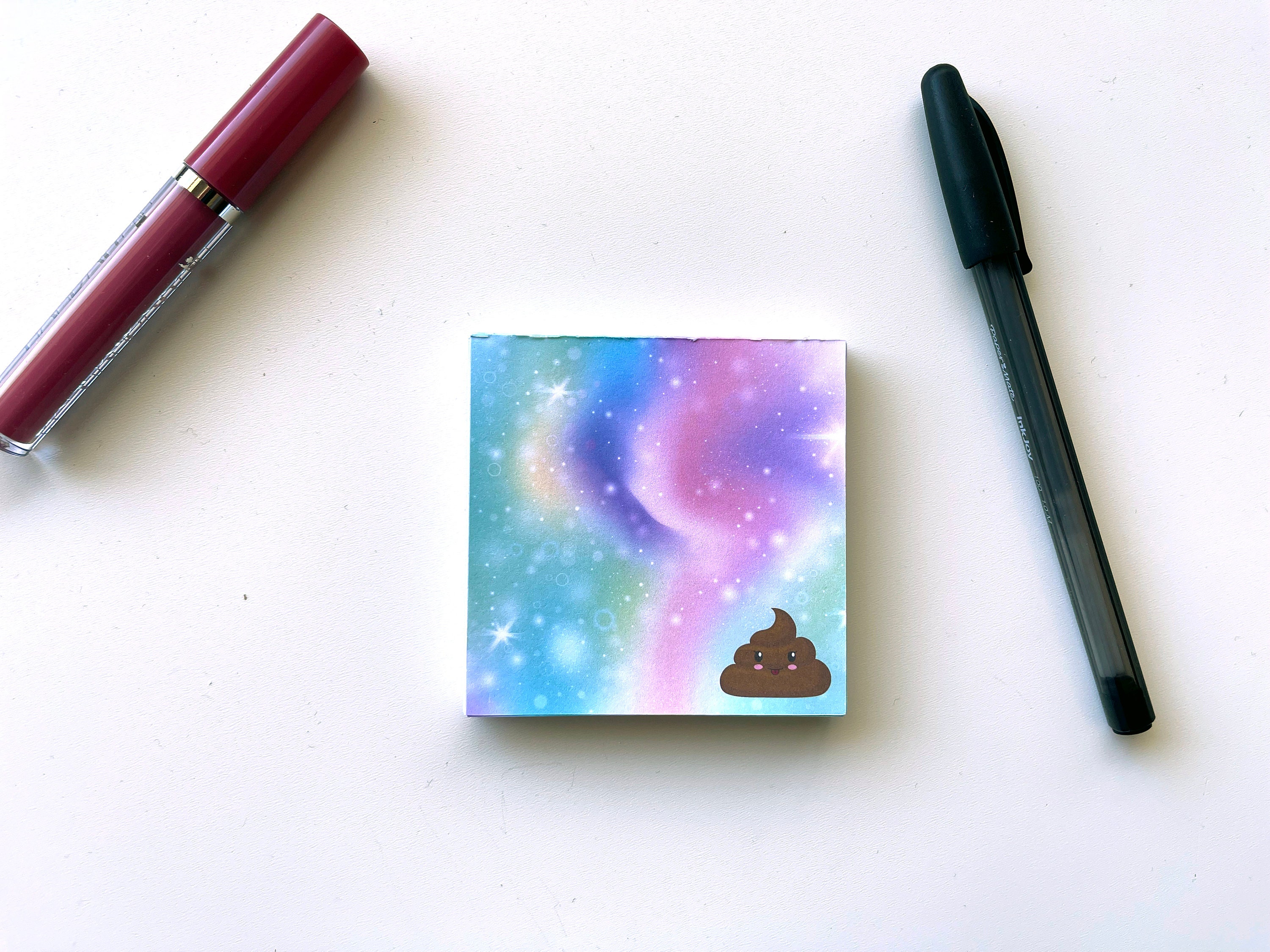 Poop Notebook Rainbow Poop Notepad | Square Notepad | Desk Pad | Memo Pad ...