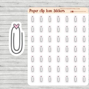 Paper clip Icon Stickers // Planner Stickers // Functional Planner Stickers // Printed Stickers