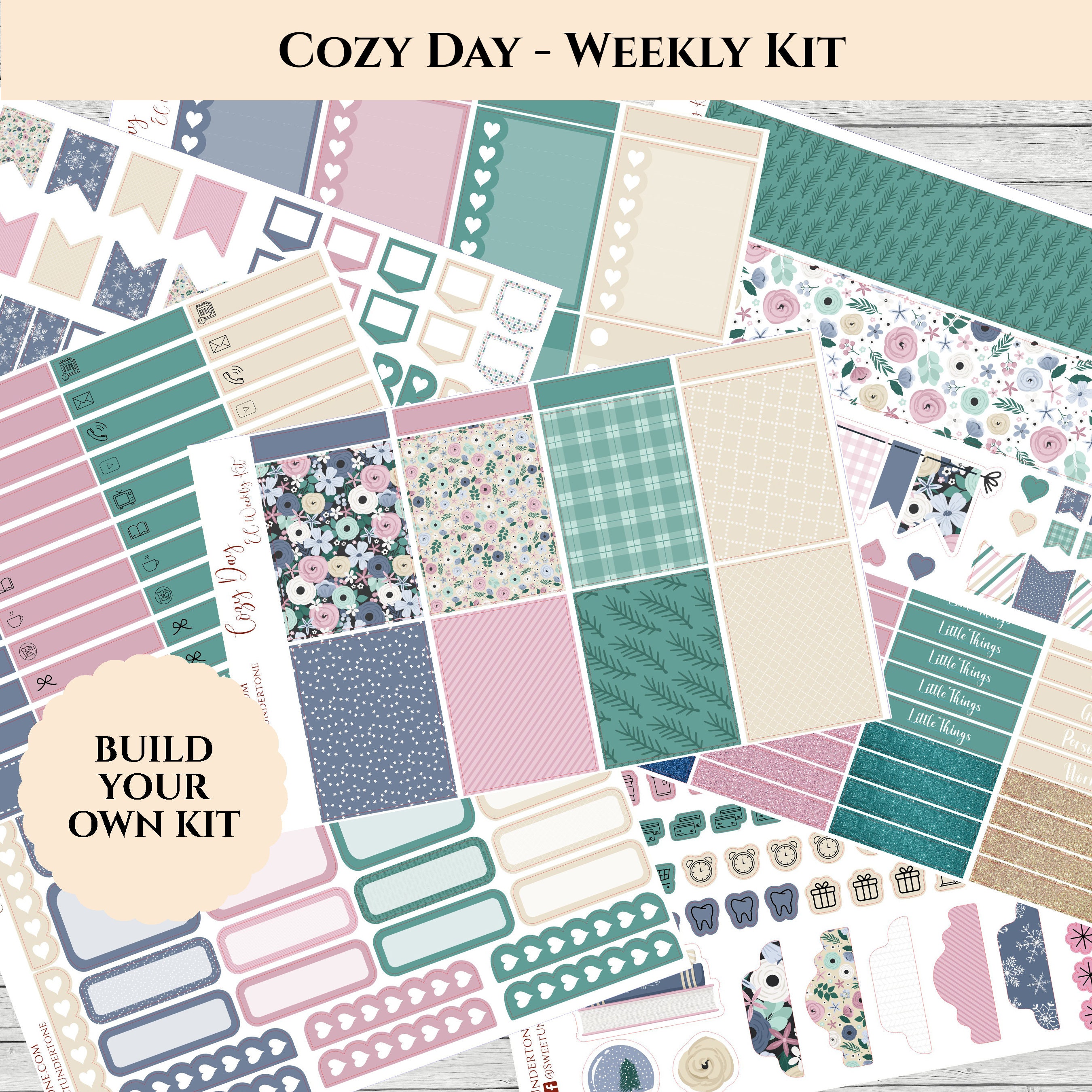Cozy Day / Erin Condren New Size / Weekly Planner Kit // Planner ...