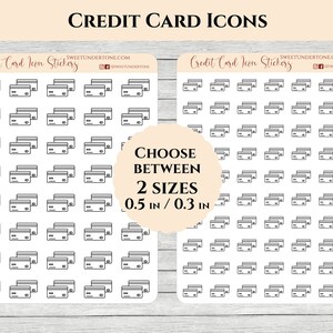 Kreditkarten Icon Sticker / / Planner Sticker / / funktionale Planner Sticker / / gedruckte Sticker