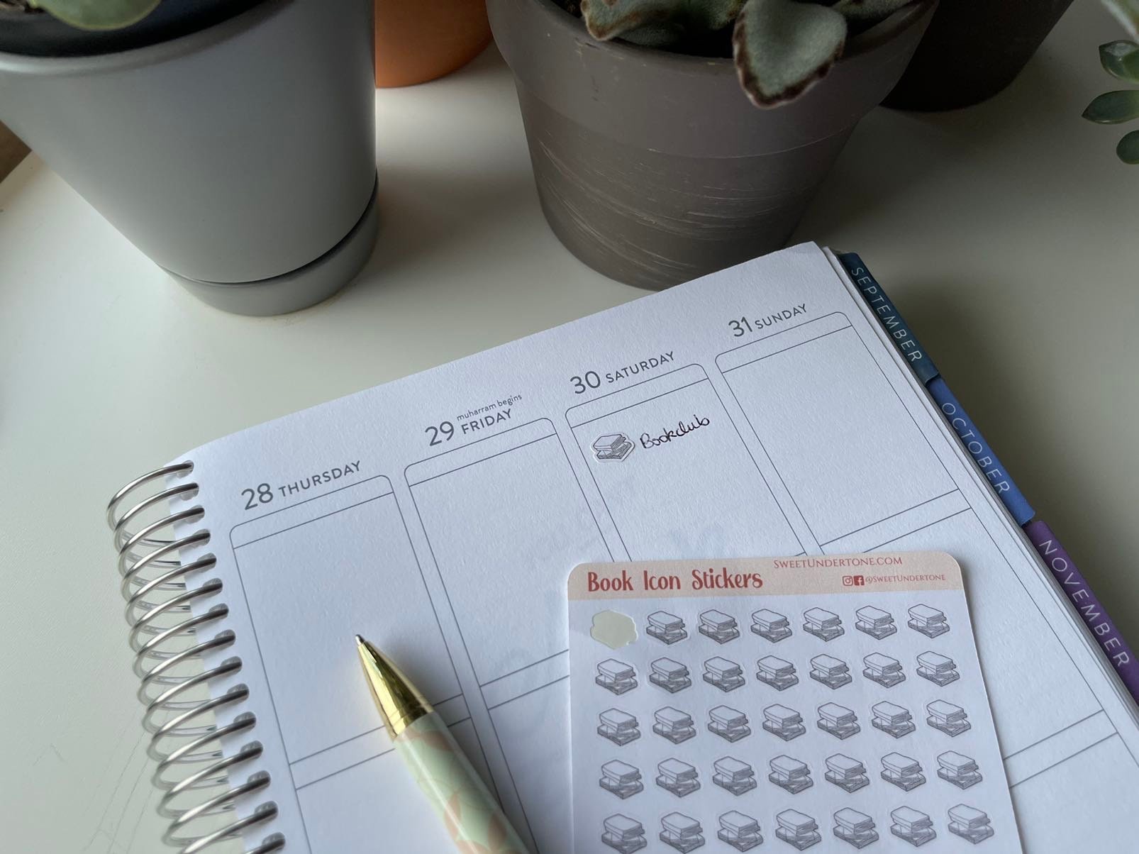 Minimal Book Icon Stickers // Planner Stickers // Functional Planner ...