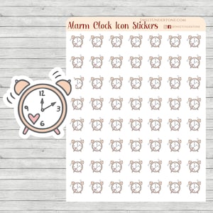 Wecker Icon Sticker // Planner Sticker // Funktionale Planner Sticker // Gedruckte Sticker