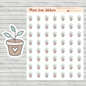 Pflanzen Icon Sticker // Planner Sticker // Funktionale Planner Sticker // Printed Sticker