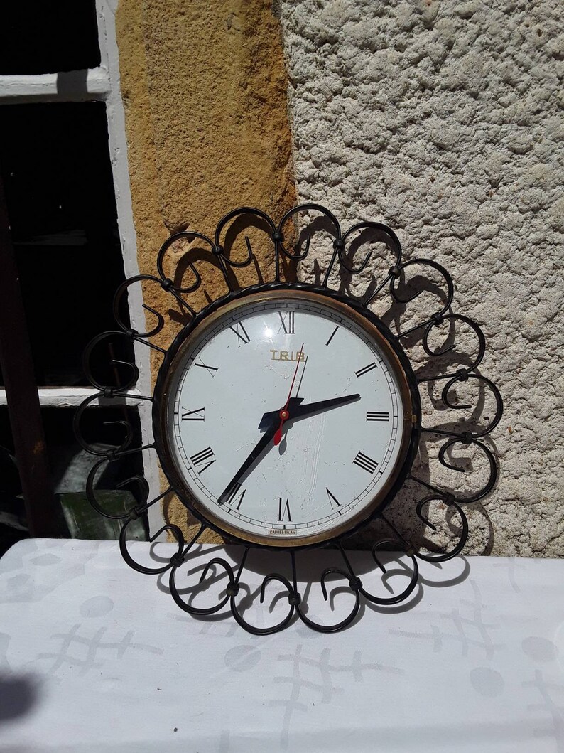 Wrought Iron Wall Clock