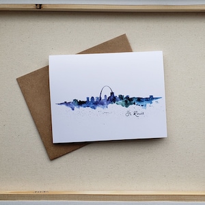 St. Louis Skyline Watercolor Greeting Cards