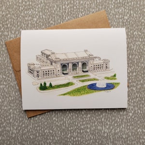 Carte de vœux vierge de la gare Union de Kansas City
