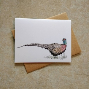 Carte de voeux/carte de correspondance de faisan américain Woodland