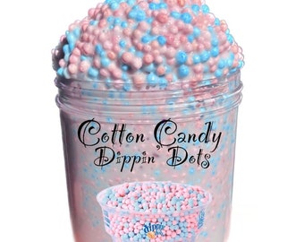 Cotton Candy Dippin’ Dots , slime, cotton candy slime, sensory toy, clear slime, Scented Slime, Christmas gift, Slime Shop, Arctic slime,