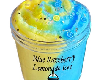 Blue Razzberry Lemonade Icee, Cloud Slime, Creamy slime, Icee Slime, Scented Slime, Gelato Slime, Sorbet Slime, DIY Slime, Clear Slime,