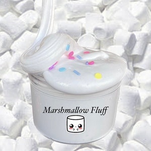 Marshmallow Boba Butter Floam Slime, Marshmallow Slime, Fluffy