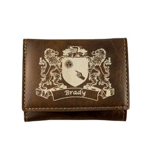 Brady Irish Coat of Arms Rustic Leather Wallet