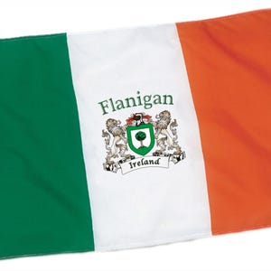 Flanigan Irish Coat of Arms Heavy Duty Outdoor Ireland Flag  ( 3 Sizes)