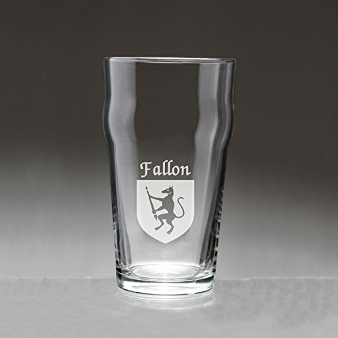 Fallon Irish Coat of Arms Pub Glasses Set of 4 sand Etched - Etsy