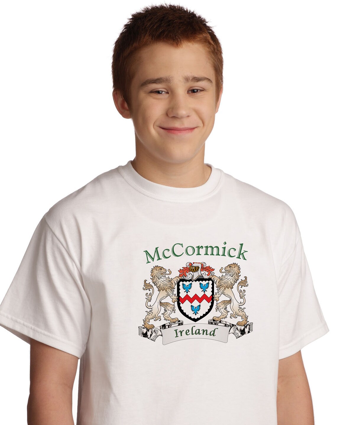 Mccormick Irish Coat of Arms Tee Shirt in White Etsy