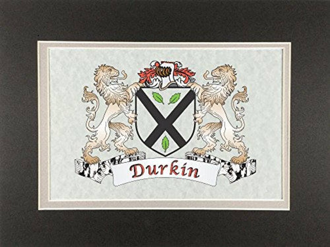 Durkin Irish Coat of Arms Print - Frameable 9