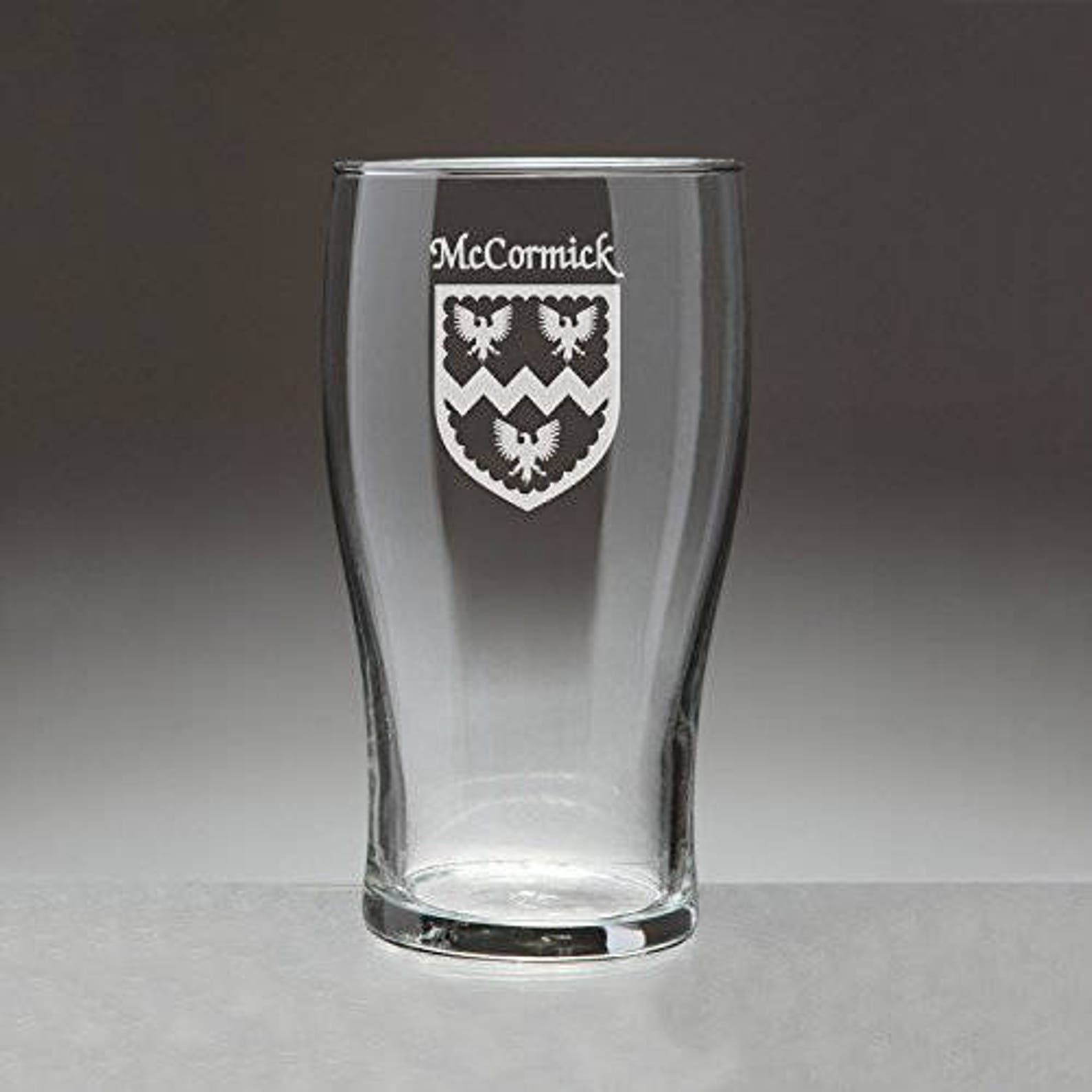 Mccormick Irish Coat of Arms Tavern Glasses Set of 4 sand Etsy