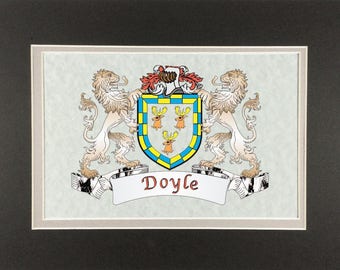 Doyle Irish Coat of Arms Print - Frameable 9" x 12"
