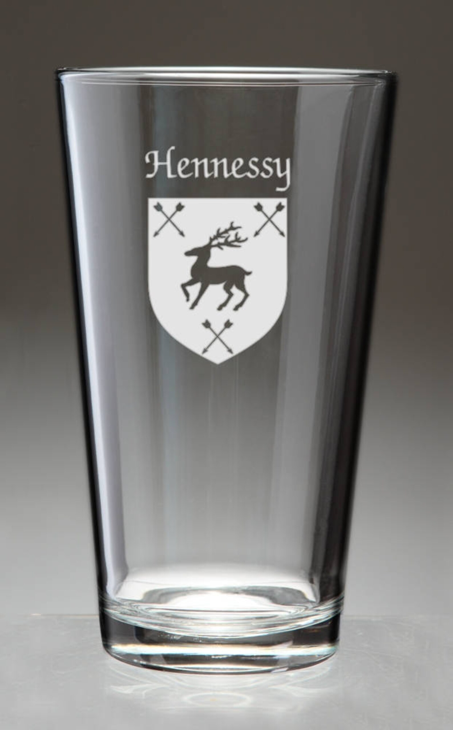 Hennessy Irish Coat of Arms Pint Glasses Set of 4 sand - Etsy