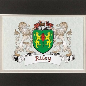 Riley Irish Coat of Arms Print - Frameable 9&quot; x 12&quot;