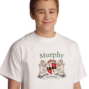 Murphy Irish coat of arms tee shirt in White