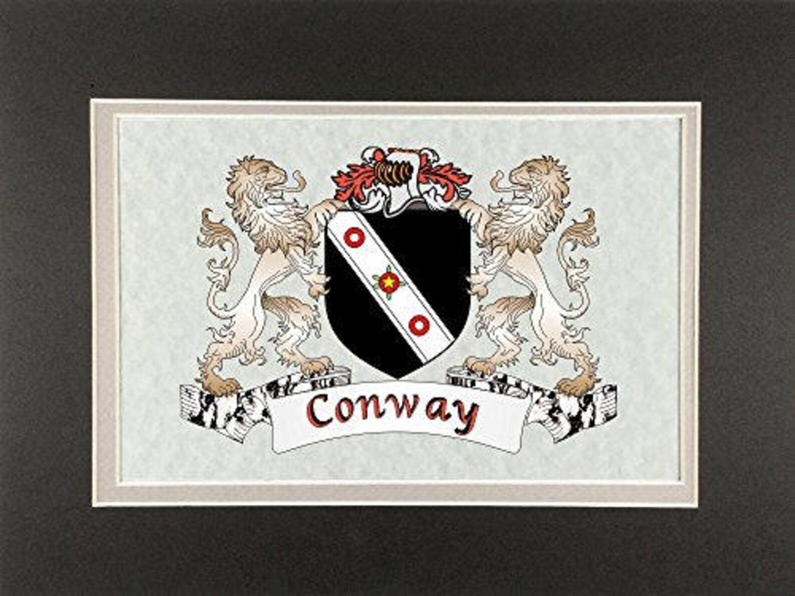 Conway Irish Coat of Arms Print Frameable 9 X 12 - Etsy