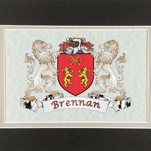 Brennan Irish Coat of Arms Print - Frameable 9&quot; x 12&quot;