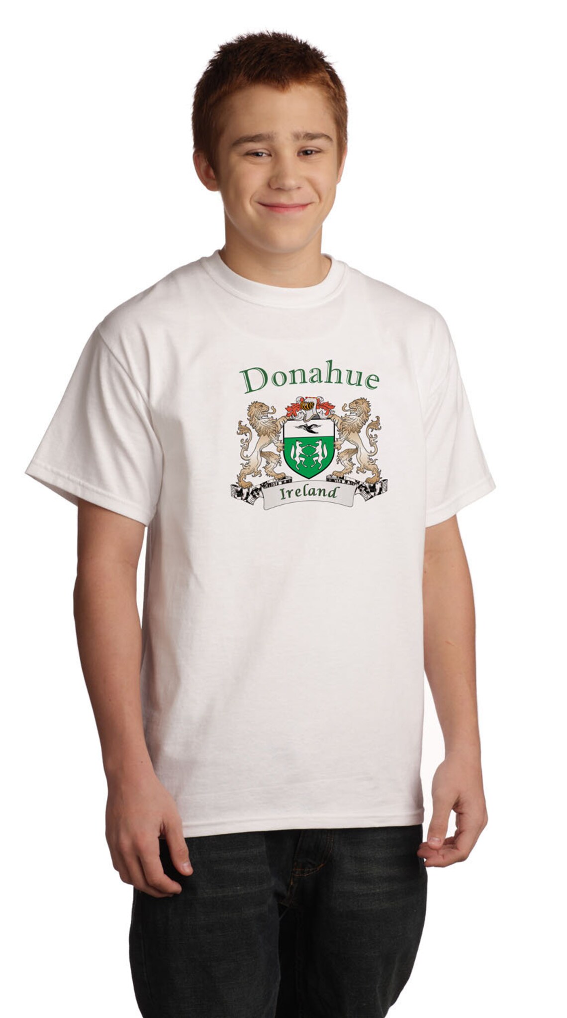 Donahue Irish Coat of Arms Tee Shirt in White Etsy