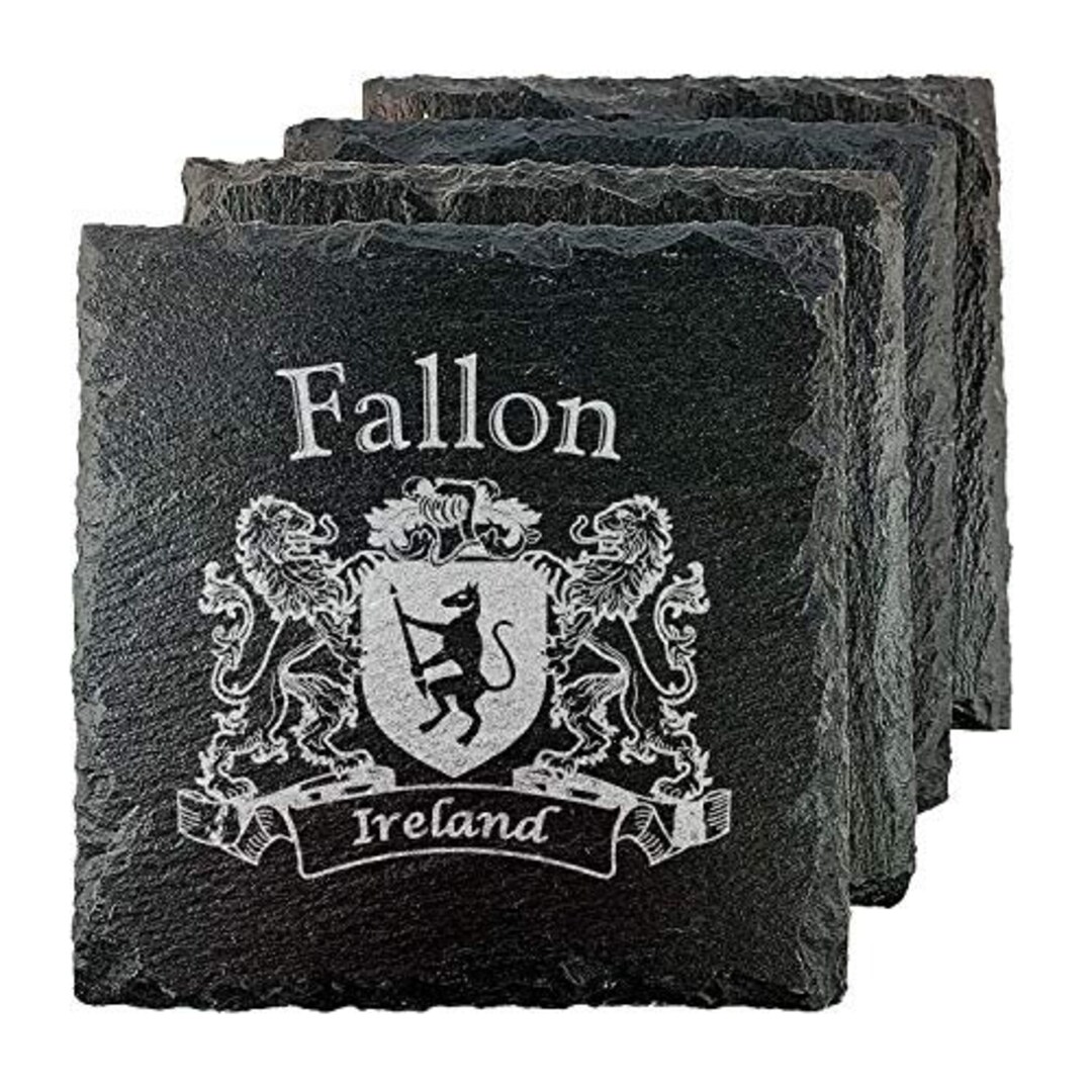 Fallon Irish Coat of Arms Slate Coasters - Set of 4 - Etsy