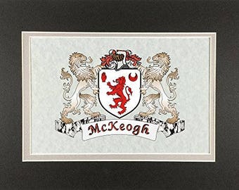 McKeogh Irish Coat of Arms Print - Frameable 9" x 12"