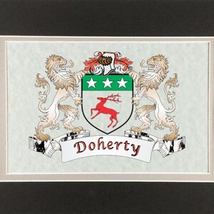 Doherty Irish Coat of Arms Print - Frameable 9&quot; x 12&quot;