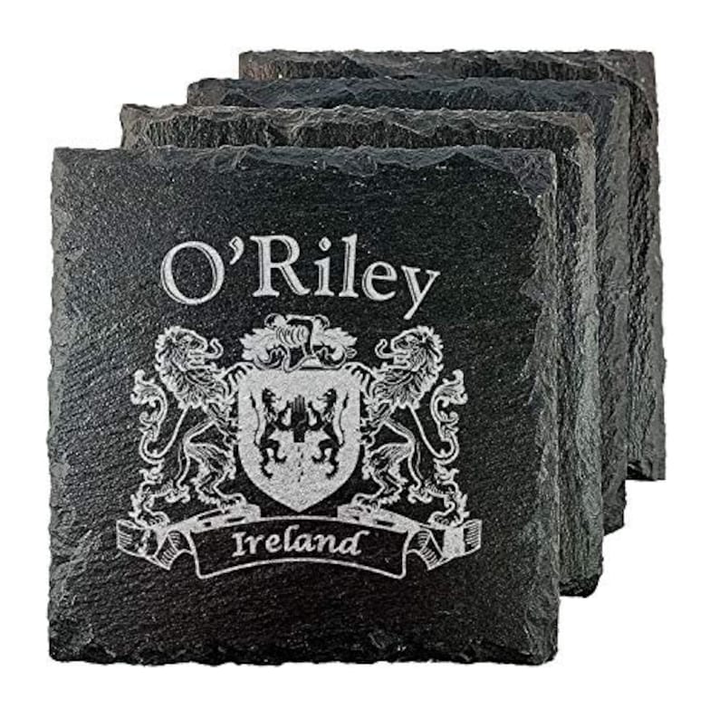 O/'Riley Irish Coat of Arms Slate Coasters Set of 4