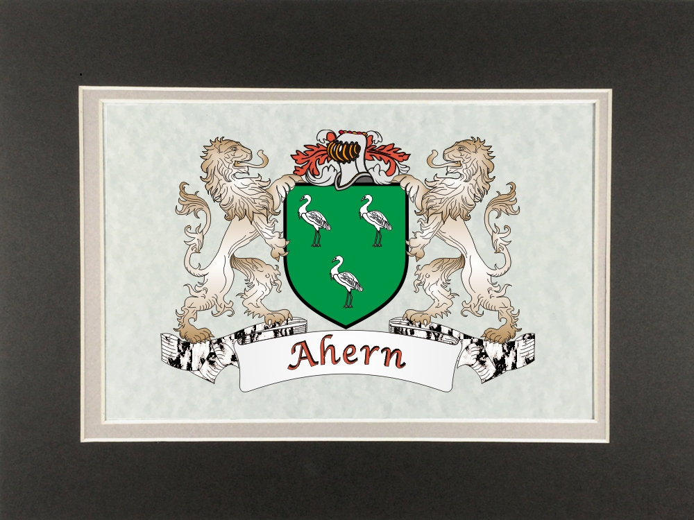 Ahern Irish Coat of Arms Print - Frameable 9