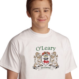 O&#39;Leary Irish coat of arms tee shirt in White