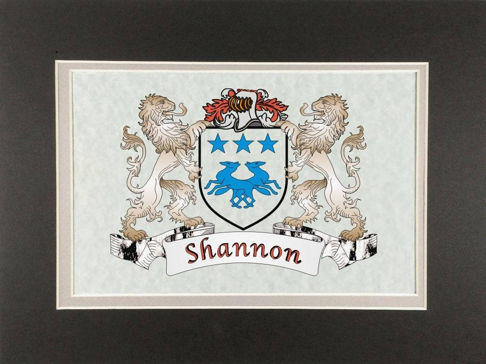 Shannon Irish Coat of Arms Print Frameable 9 x | Etsy