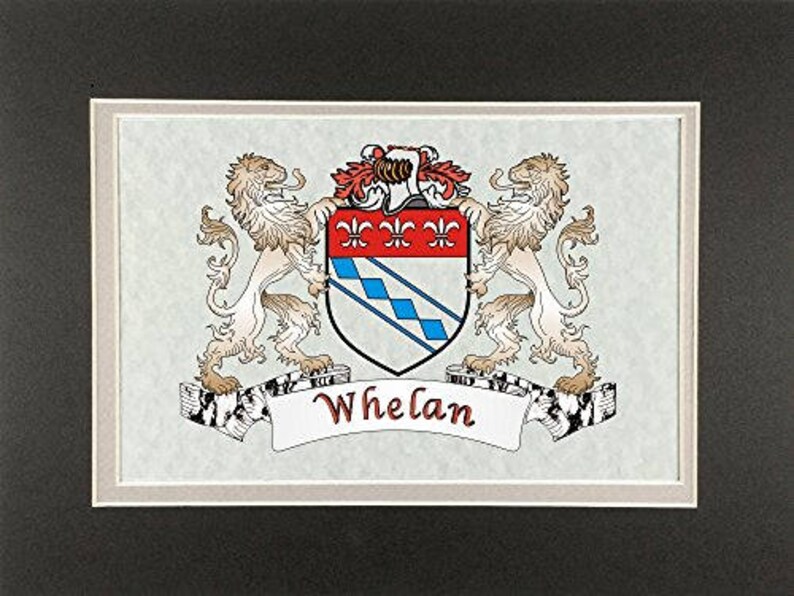 Whelan Irish Coat of Arms Print Frameable 9 X 12 Etsy