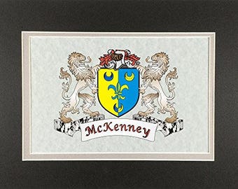 McKenney Irish Coat of Arms Print - Frameable 9" x 12"