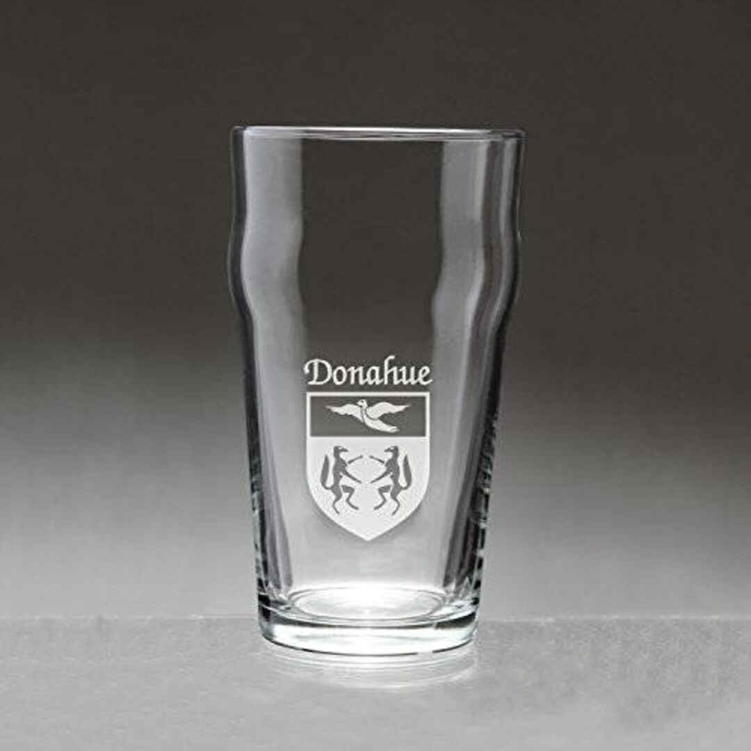 Donahue Irish Coat of Arms Pub Glasses Set of 4 sand Etsy