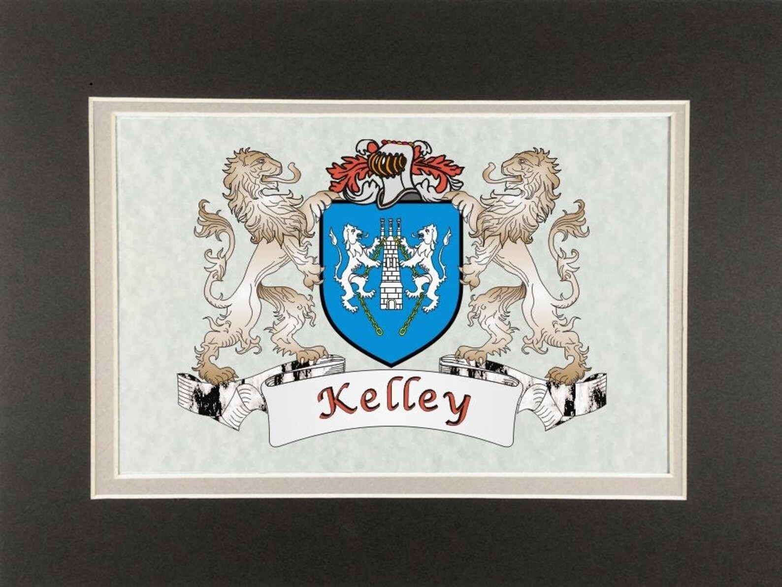 Kelley Irish Coat of Arms Print Frameable 9 X 12 Etsy
