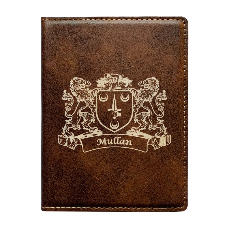 Mullan Irish Coat of Arms Leather Passport Wallet