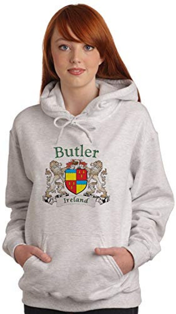 Butler Irish Coat of Arms Ash Hooded Sweat shirt