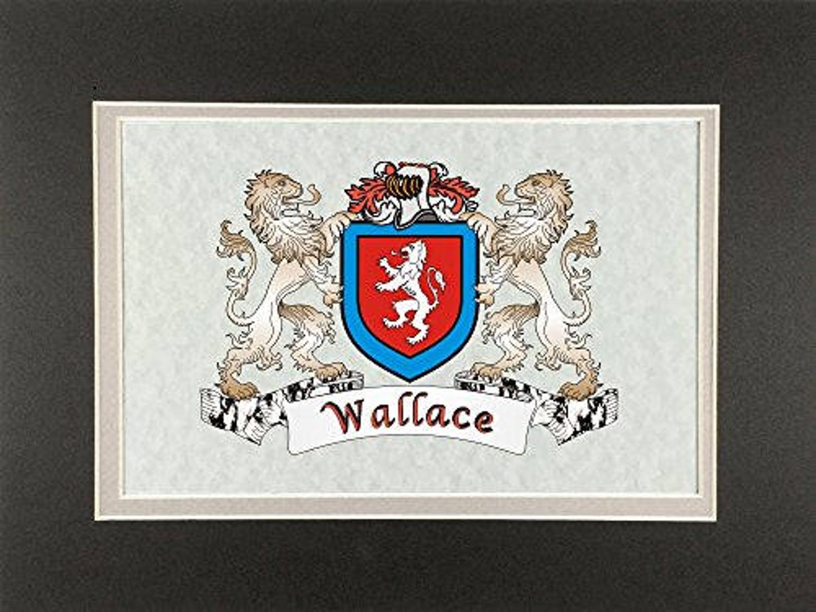 Wallace Irish Coat of Arms Print Frameable 9 x Etsy.de