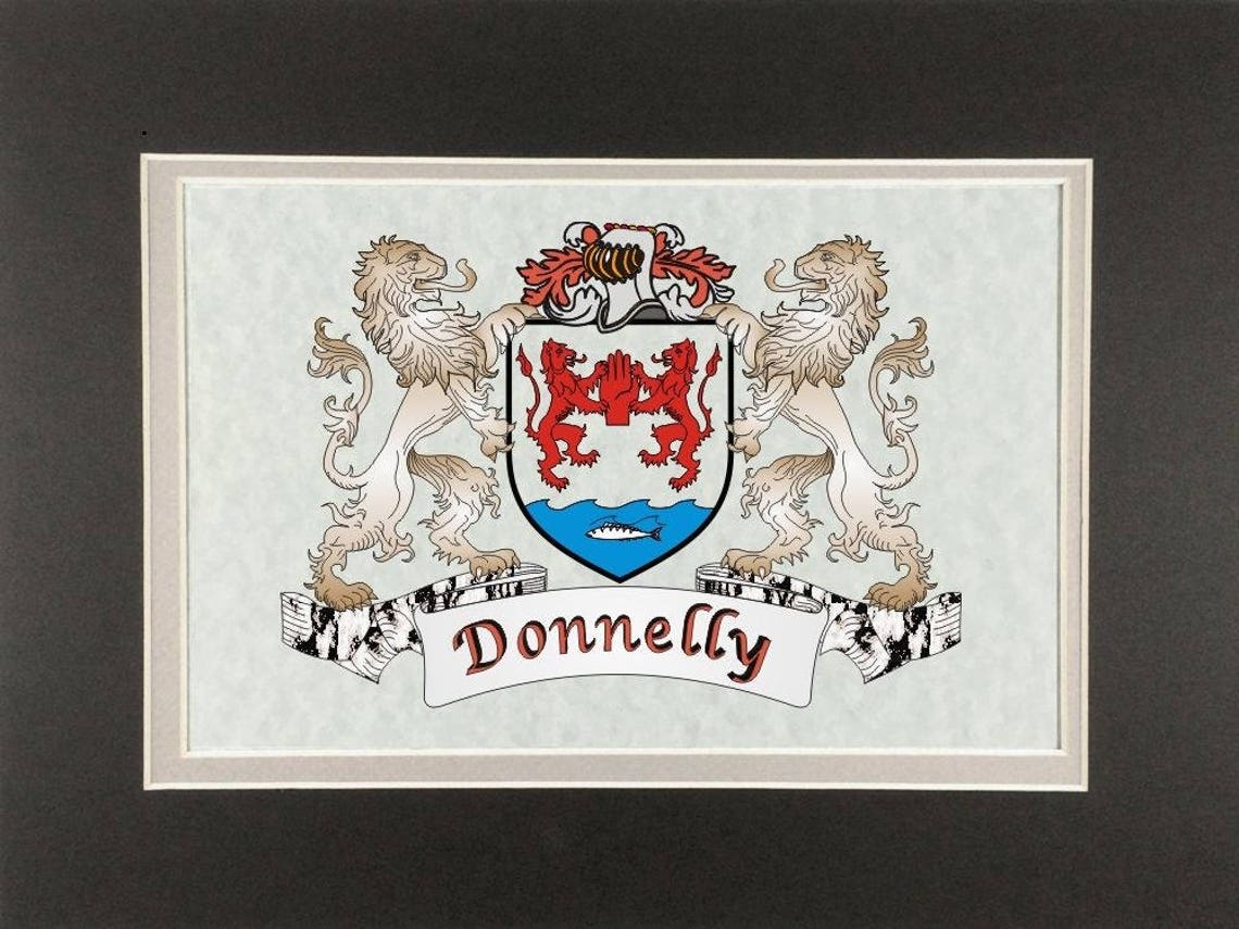 Donohue Irish Coat of Arms Print Frameable 9 X Etsy