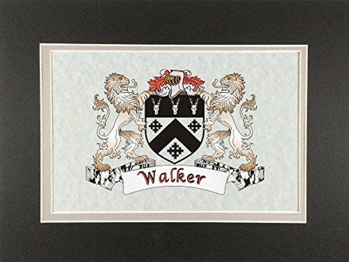 Walker Irish Coat of Arms Print Frameable 9 x 12 Etsy