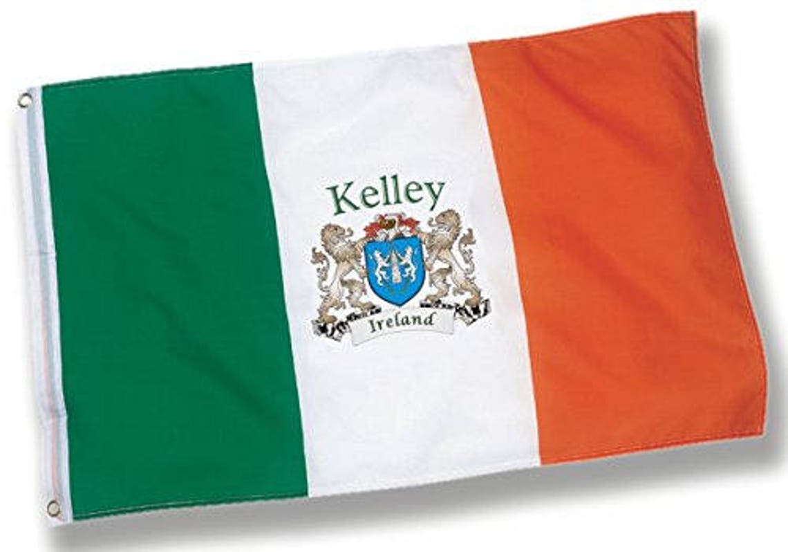 Kelley Irish Coat of Arms Flag 3'x5' Foot Etsy