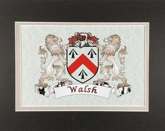 Walsh Coat Of Arms Etsy Walsh Coat Of Arms Etsy